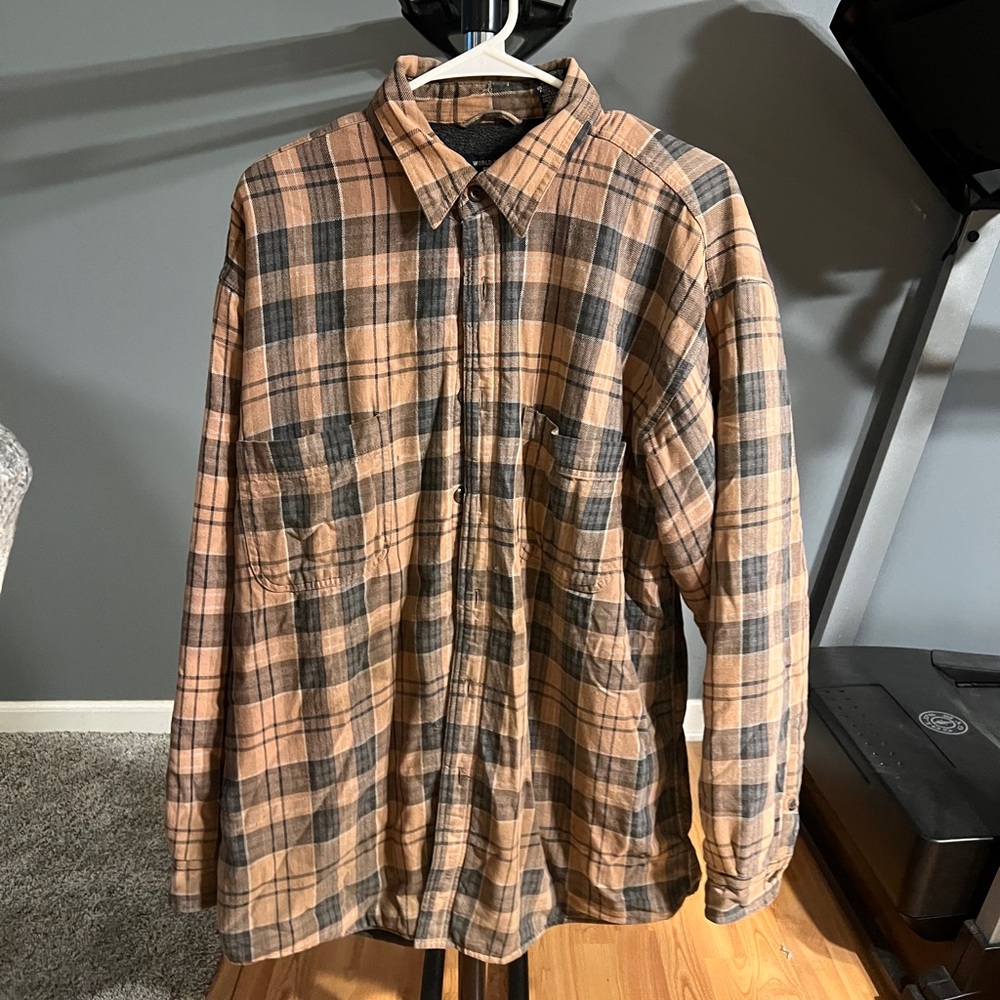 World Island brown flannel fleece jacket